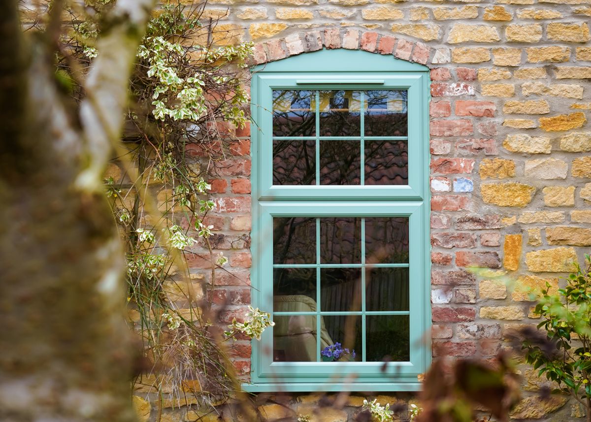 Casement window in a RAL colour with trickle Vent